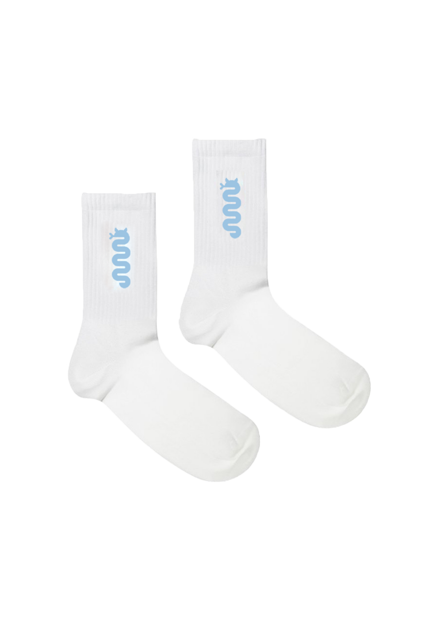 Legacy Crew Socks — White + Blue
